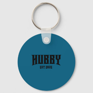 Marriage bachelor party grunge rock hubby est 2026 key ring