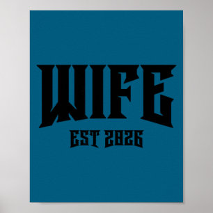 Marriage bachelor party grunge rock wife est 2026 poster