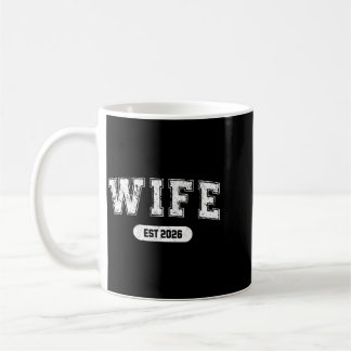Marriage Bachelor Party Wife And Hubby Est 2026 Coffee Mug