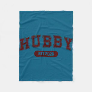 Marriage bachelor party wife and hubby est 2026  fleece blanket
