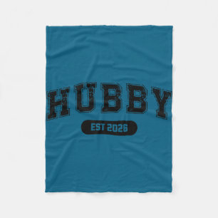 Marriage bachelor party wife and hubby est 2026  fleece blanket