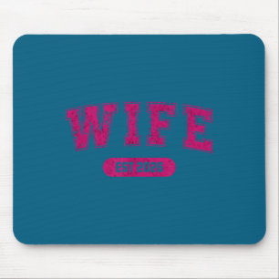 Marriage bachelor party wife and hubby est 2026 mouse pad