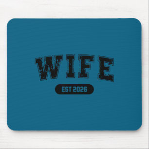 Marriage bachelor party wife and hubby est 2026 mouse pad