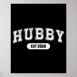 Marriage Bachelor Party Wife and Hubby Est 2026 Poster
