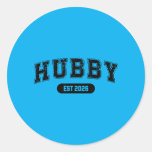 Marriage Bachelor Party Wife And Husband Est 2026 Classic Round Sticker