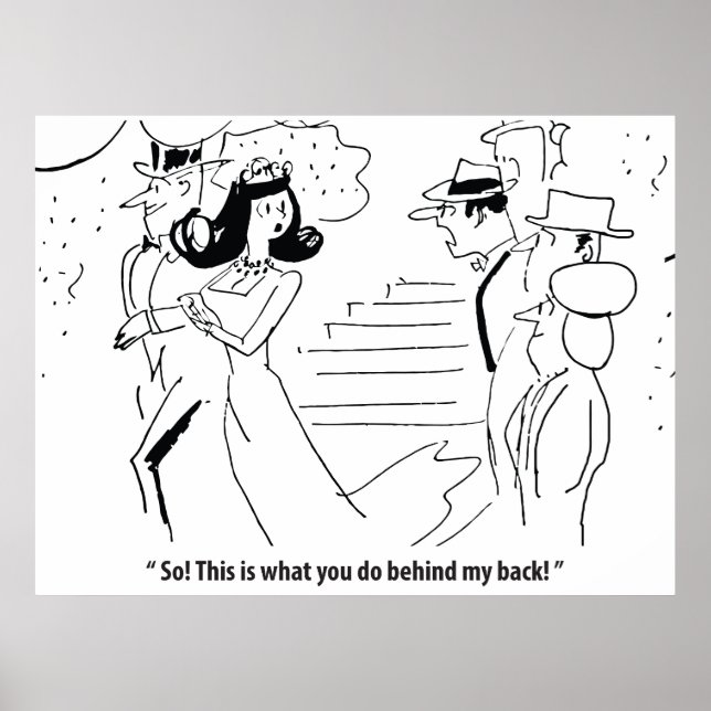 Marriage Behind His Back, Humourous Poster (Front)