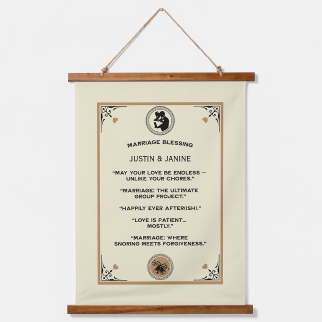 Marriage Blessing Gift Hanging Tapestry (Front)