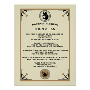 Marriage Blessing Gift Poster