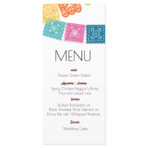 Marriage - Boda - Wedding Papel Picado Menu