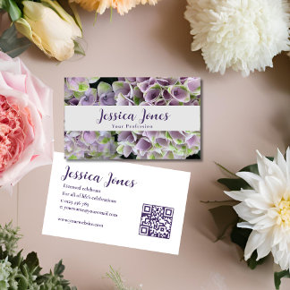 Marriage Celebrant Simple Mauve Floral Business Card