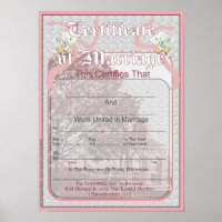 Marriage Certificate Classic Design