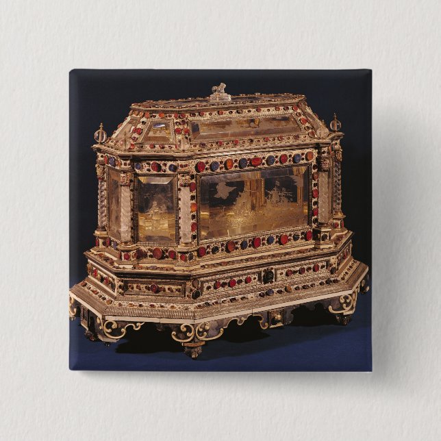 Marriage coffer, 1753 15 cm square badge (Front)