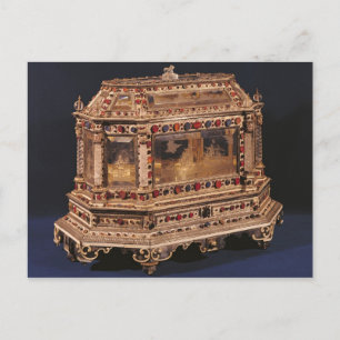 Marriage coffer, 1753 postcard
