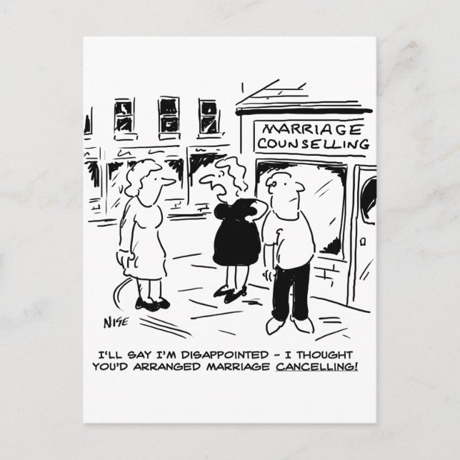 Marriage Counselling, not Cancelling Postcard (Front)
