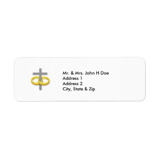 Marriage Cross Address Label Return Address Label