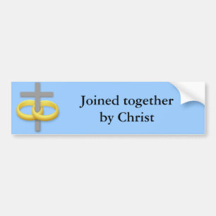 Marriage Cross, - Bumper Sticker