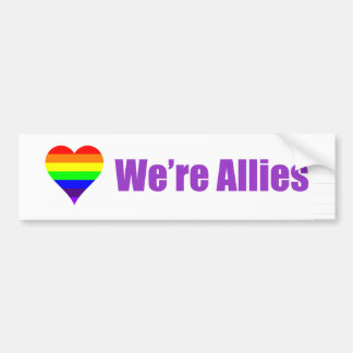 Marriage Equality bumper sticker "We're Allies"