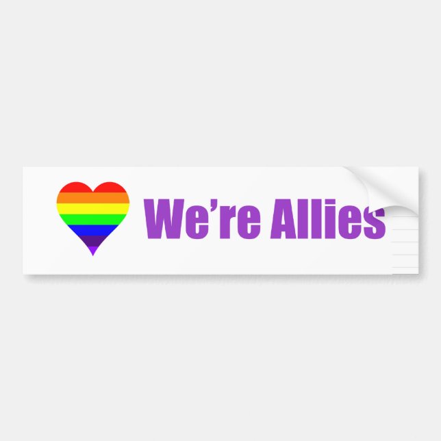 Marriage Equality bumper sticker "We're Allies" (Front)