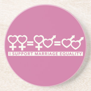 Marriage Equality / One Love custom coaster