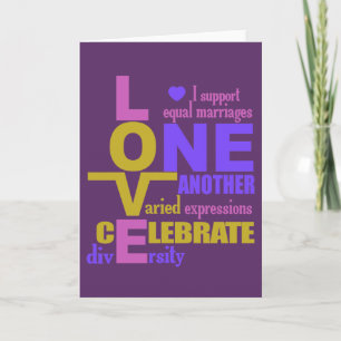 Marriage Equality / One Love custom greeting cards