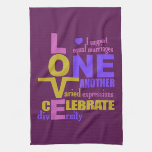 Marriage Equality / One Love custom hand towel