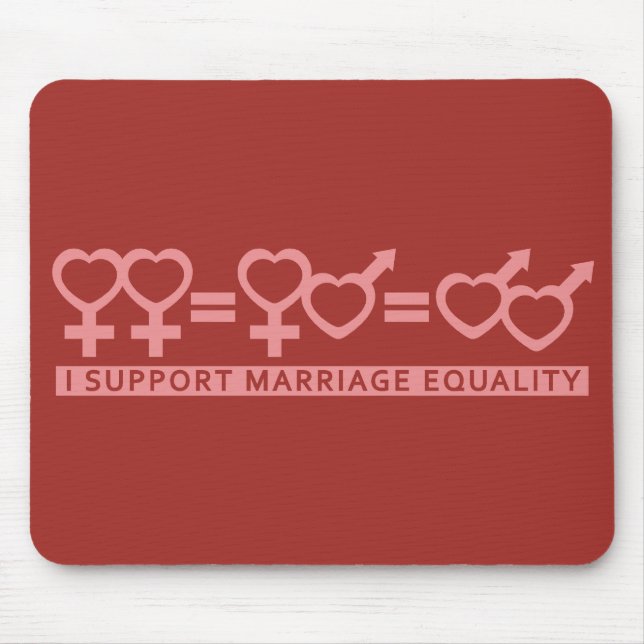 Marriage Equality / One Love custom mousepad (Front)