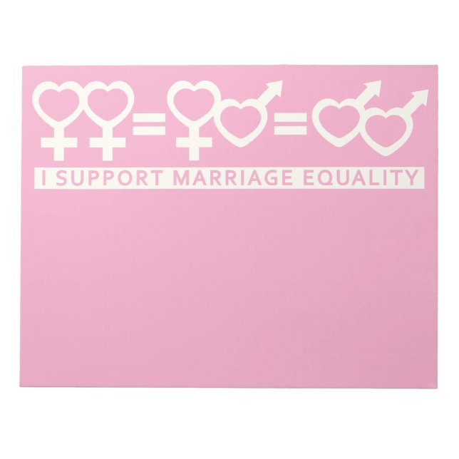 Marriage Equality / One Love custom notepad (Front)