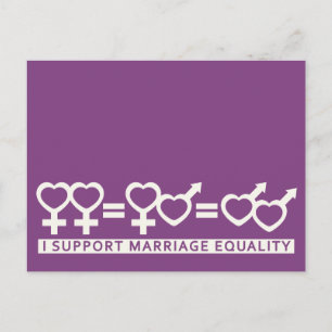 Marriage Equality / One Love custom postcard