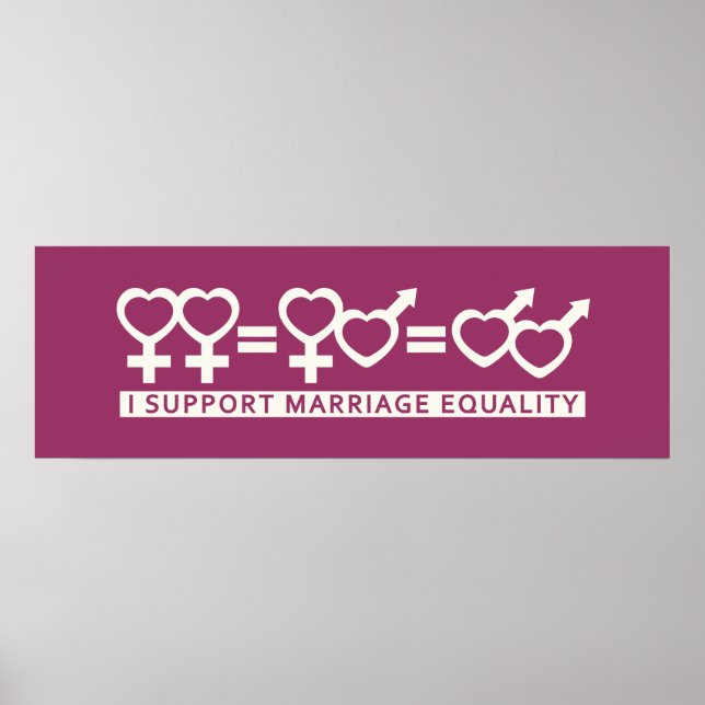 Marriage Equality / One Love custom poster (Front)