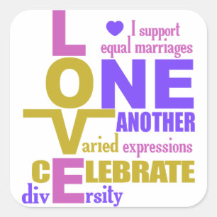 Marriage Equality / One Love custom stickers