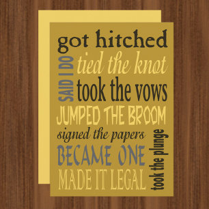 Marriage Euphemisms Funny Wedding Party Invitation