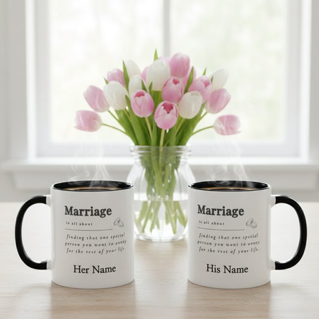 Marriage, Funny Quotes For Husband And Wife - Mug (Creator Uploaded)