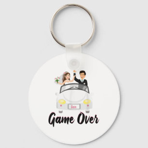 Marriage Game Over Wedding Proposal Engagement Bri Key Ring