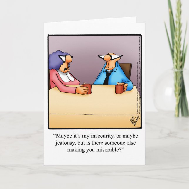 Marriage Humour Blank Greeting Card "Spectickles" (Front)