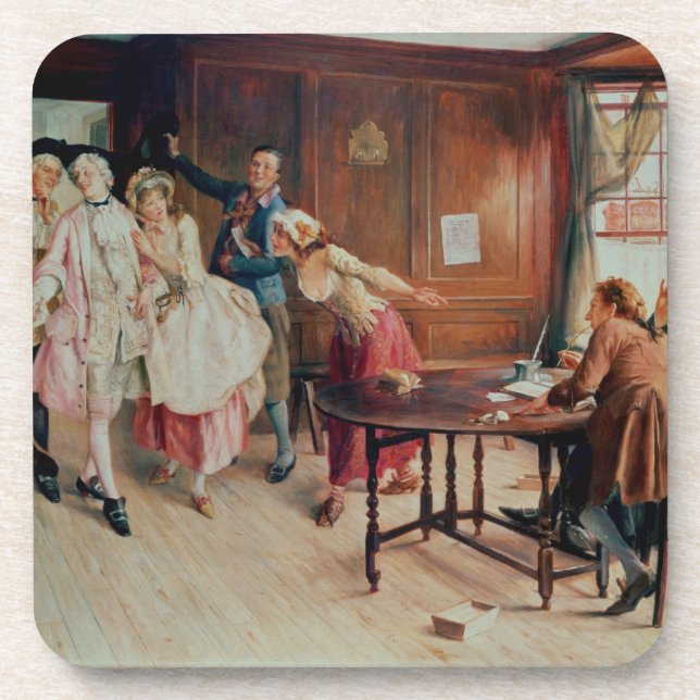 Marriage in Fleet Street, 1898 (oil on canvas) Coaster (Front)