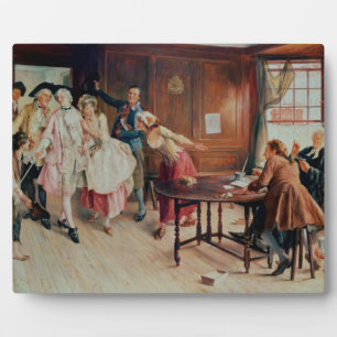 Marriage in Fleet Street, 1898 (oil on canvas) Plaque