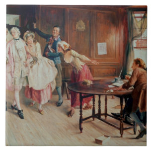 Marriage in Fleet Street, 1898 (oil on canvas) Tile