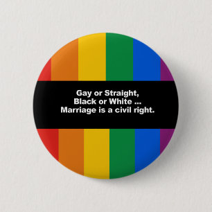 Marriage is a civil right Bumper Sticker 6 Cm Round Badge