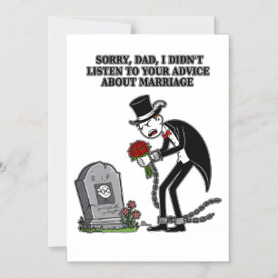 marriage is being stupid together magnetic invitation