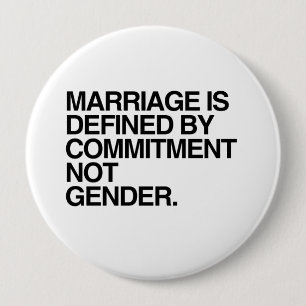 MARRIAGE IS DEFINED BY COMMITMENT -.png 10 Cm Round Badge