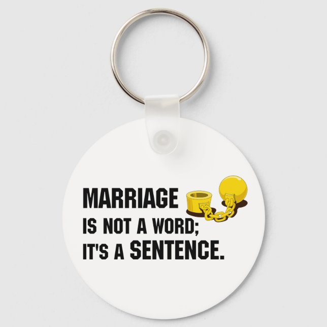 Marriage Is Not A Word Keychain (Front)