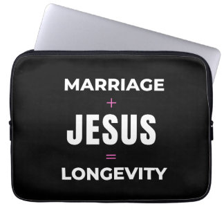 Marriage + Jesus = Longevity Laptop Sleeve