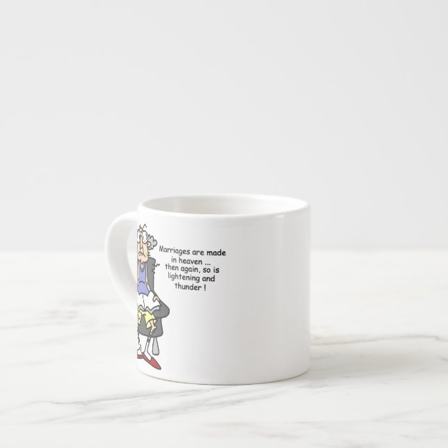 Marriage, Lightning, Thunder Humour Espresso Cup (Front Left)