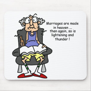 Marriage, Lightning, Thunder Humour Mouse Pad
