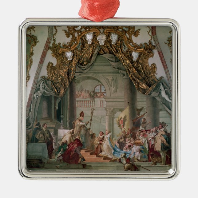 Marriage of Frederick I  Barbarossa Metal Tree Decoration (Front)