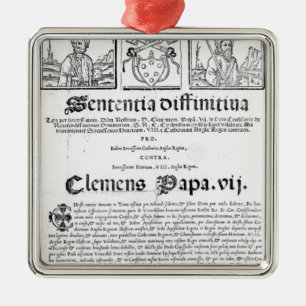 Marriage of Henry VIII and Catherine of Aragon Metal Ornament