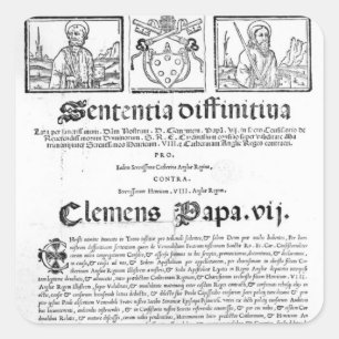 Marriage of Henry VIII and Catherine of Aragon Square Sticker