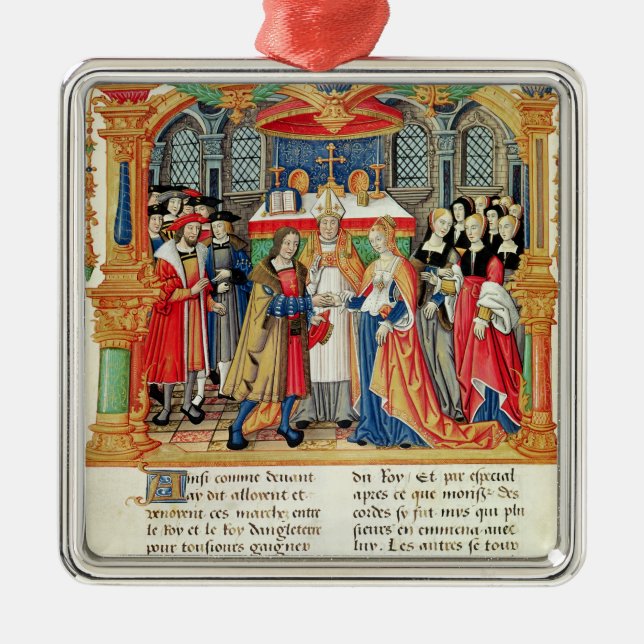 Marriage of Maria of Burgundy and Maximilian I Metal Tree Decoration (Front)