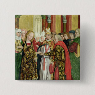 Marriage of the Virgin, from the Dome Altar, 1499 15 Cm Square Badge