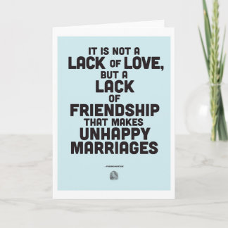 Marriage philosophy quote card